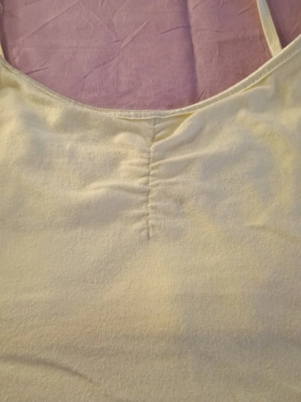 Energie Girl M Cami Top Built-In-Bar Stretch Cotton Yellow Breathable Twee Beach